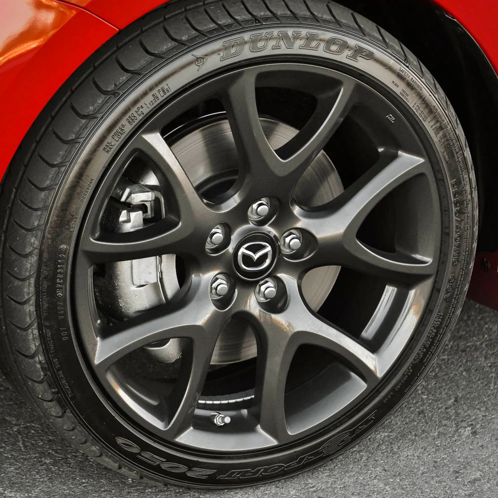 Center Cap — Gloss Black, Chrome Emblem | Mazda (KD51-37-190 / BJS7-37-190) - Image 2