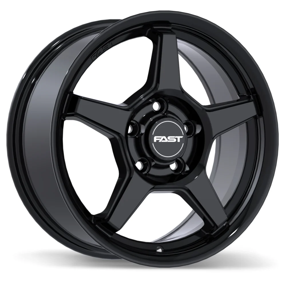 Fast Wheels FLAIR Alloy Wheel (Gloss Black) — 15", 16", 17" - Image 3