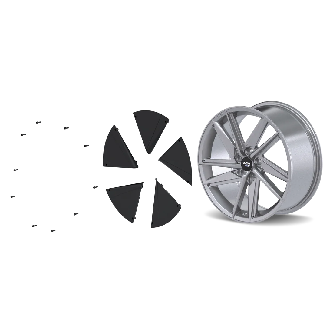 FastEV EV01(+) Alloy Wheel (Titanium) — 16", 17", 18", 19", 20" - Image 2