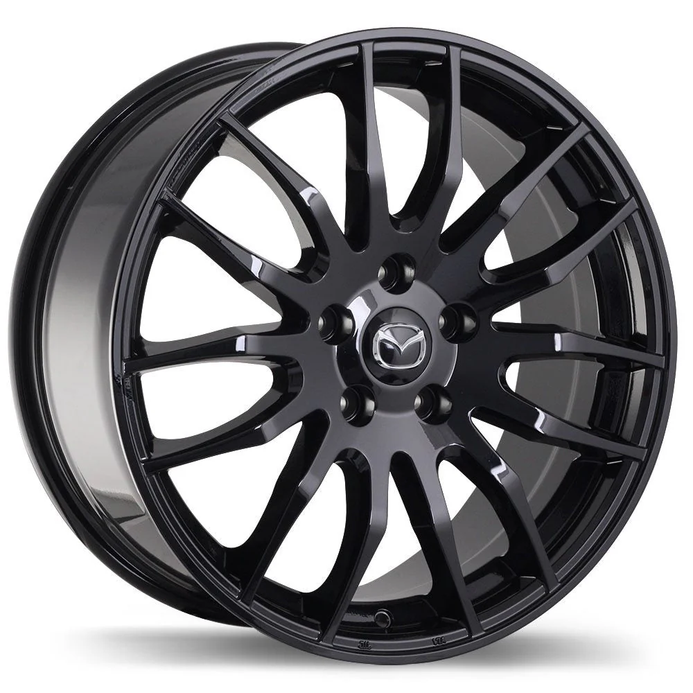 Mazda M002 Alloy Rims (Gloss Black) — 16", 17", 18" | Full Set of Four [BLEMISHED]