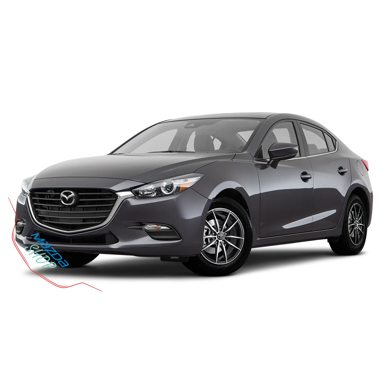 Mazda M010 Alloy Rims (Gloss Black with Machined Face) — 17" | Full Set of Four [BLEMISHED] - Image 6