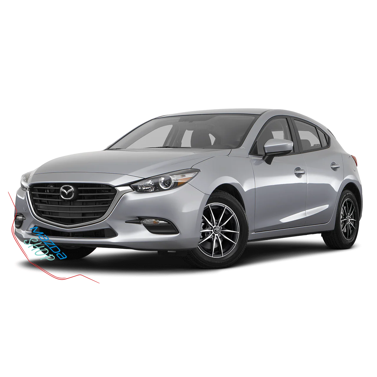 Mazda M010 Alloy Rims (Gloss Black with Machined Face) — 17" | Full Set of Four [BLEMISHED] - Image 7