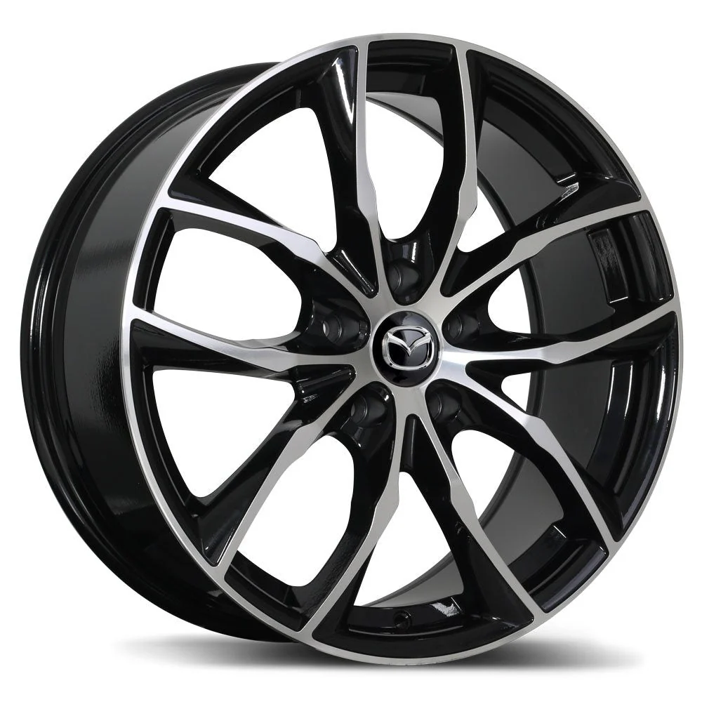 Mazda M011 Alloy Wheel (Gloss Black & Machined Face) — 16", 17", 18", 19" | Full Set of Four [BLEMISHED]