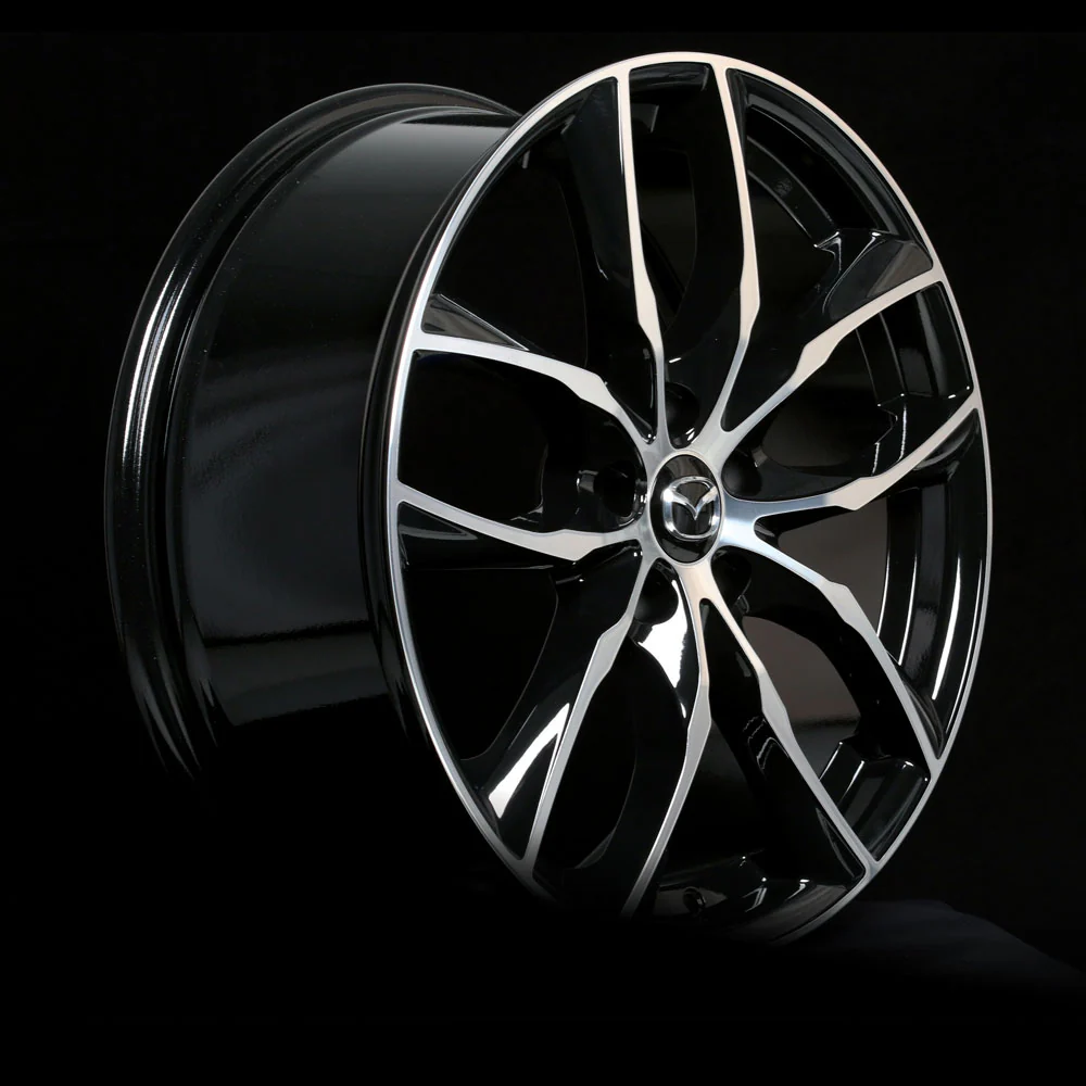 Mazda M011 Alloy Wheel (Gloss Black & Machined Face) — 16", 17", 18", 19" | Full Set of Four [BLEMISHED] - Image 2