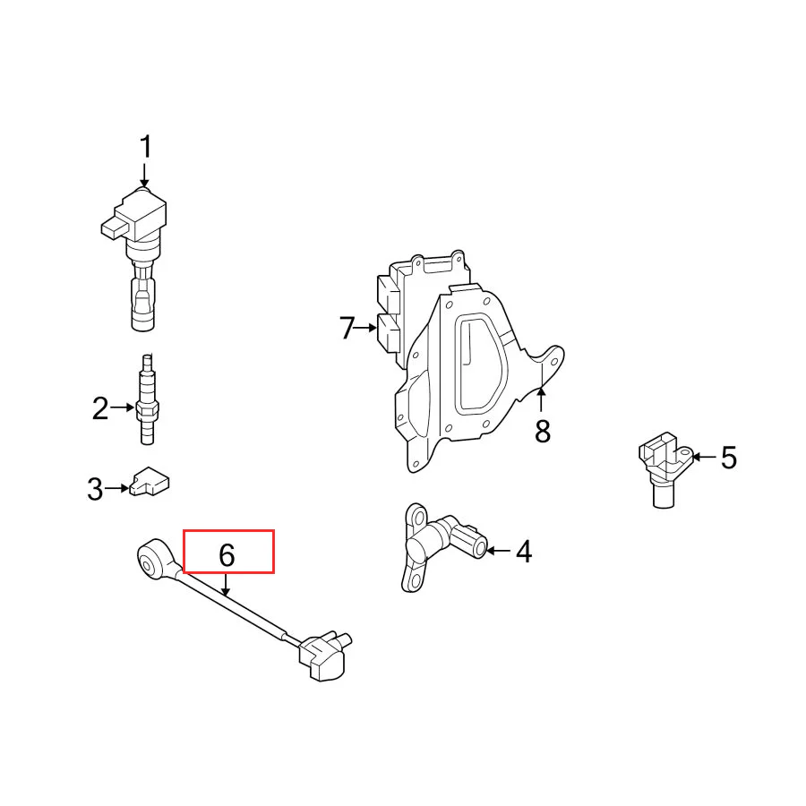 Sensor, Knock | Mazda (L807-18-921) - Image 5