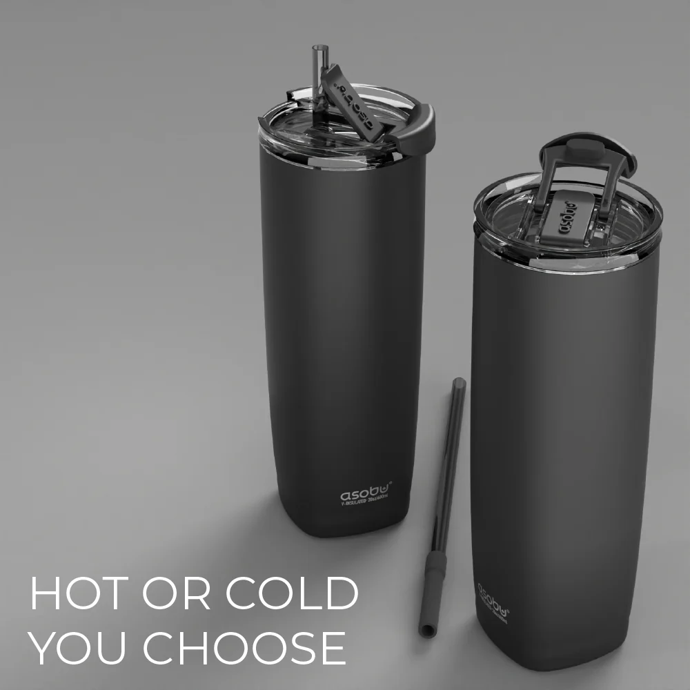 Tumbler — 20 oz. Aqualina w/ Built-In Straw (Black) | Mazda × Asobu - Image 3