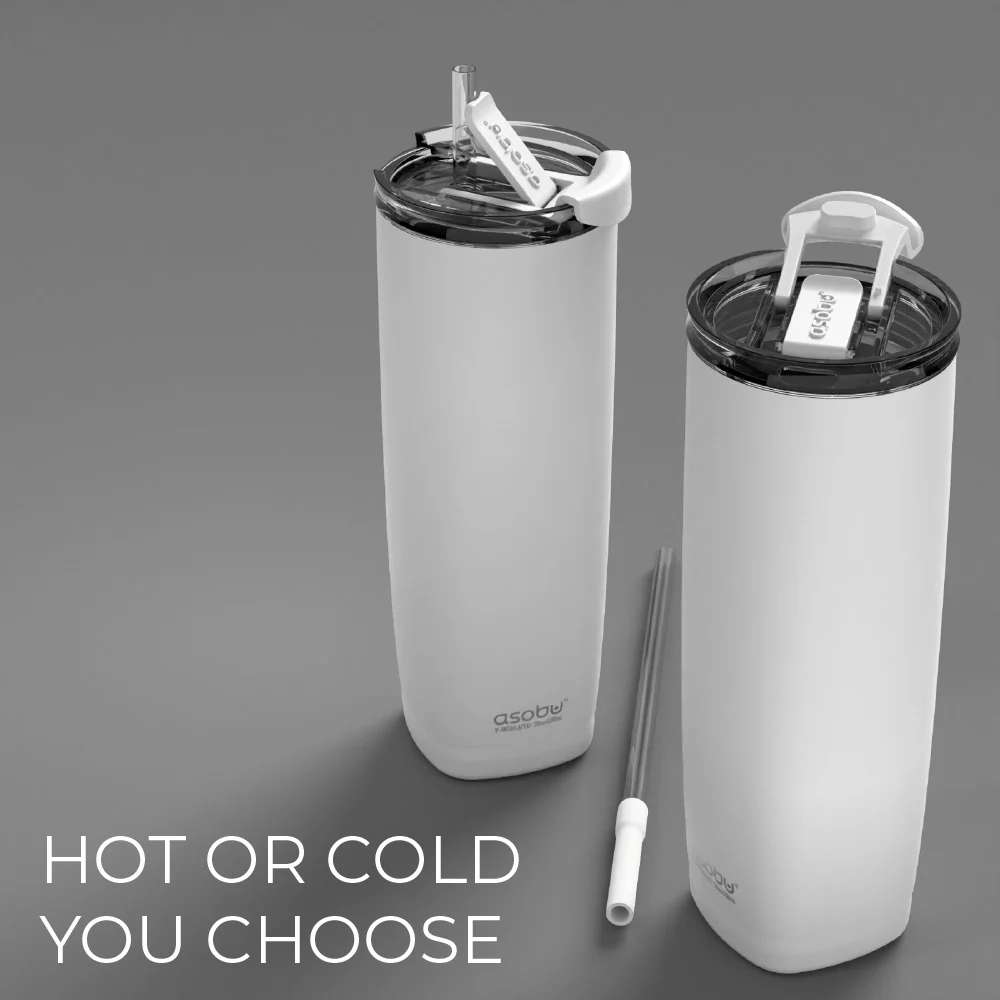 Tumbler — 20 oz. Aqualina w/ Built-In Straw (White) | Mazda × Asobu - Image 3