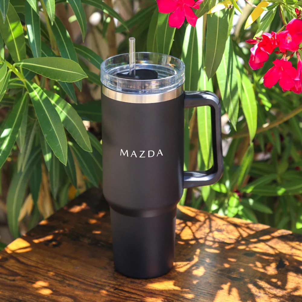 Tumbler — 40 oz. Peak Biggie (Black) | Mazda × Glacier - Image 3