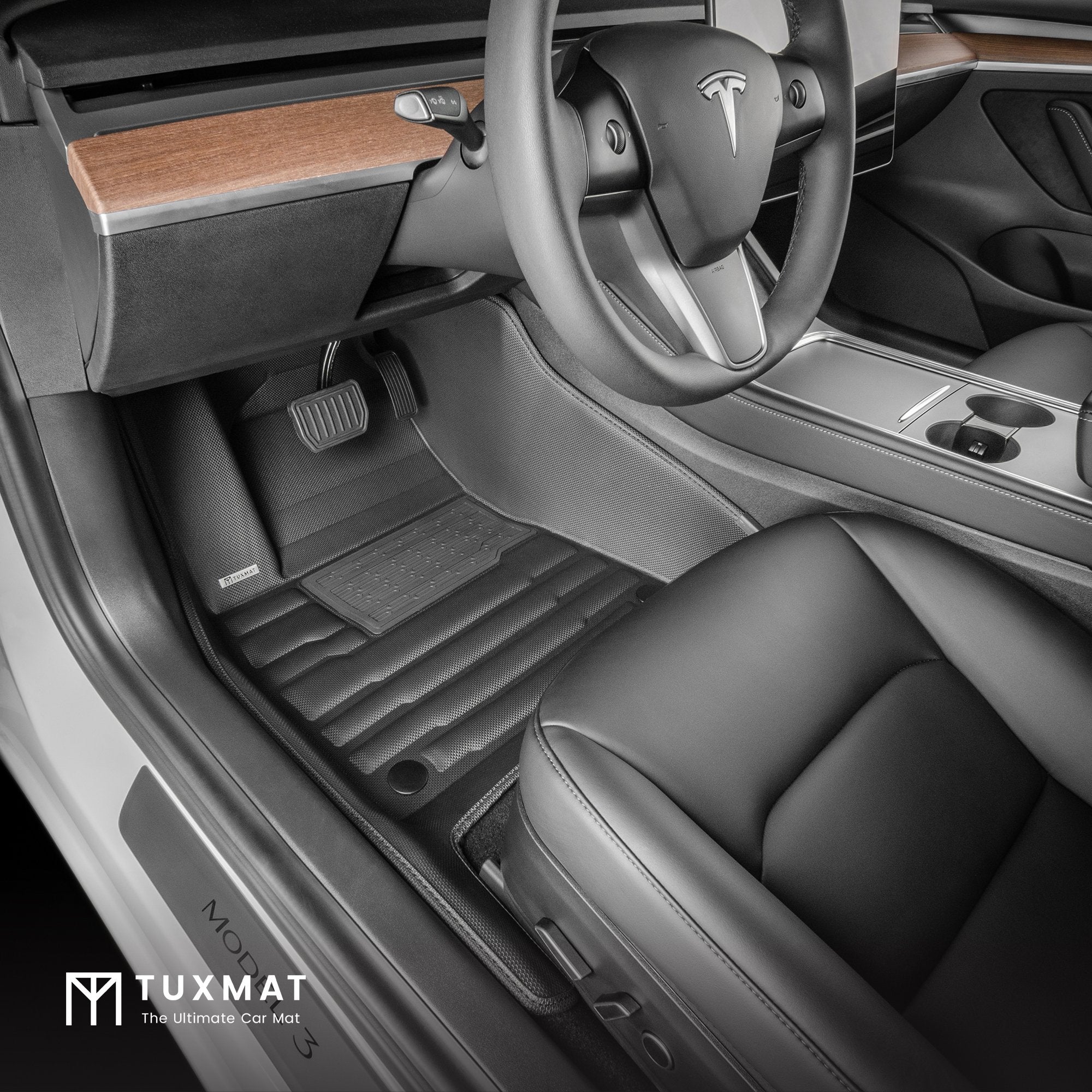 TuxMat Floor Mats (Front & Rear) | Tesla Model 3 (2017-2023) - Image 2